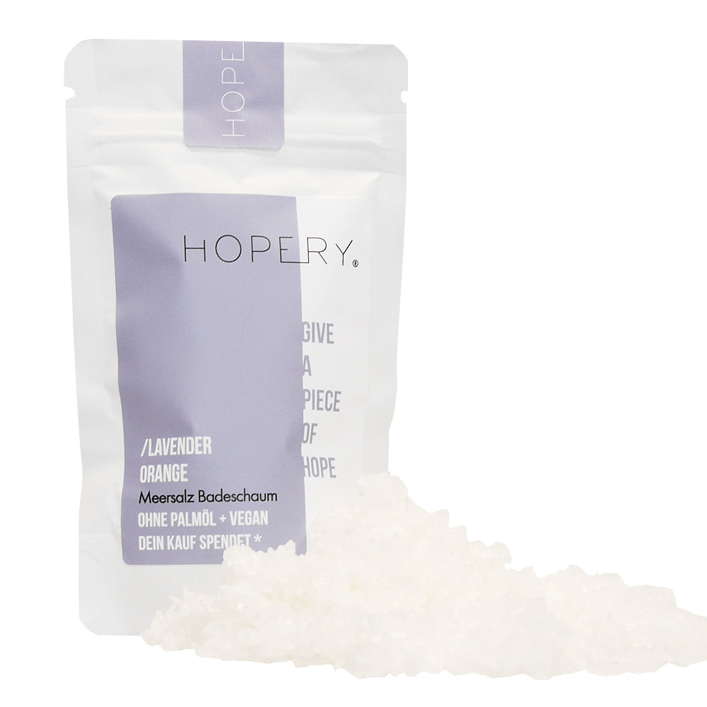 Lavender Orange Meersalz Badeschaum - klein - 70g